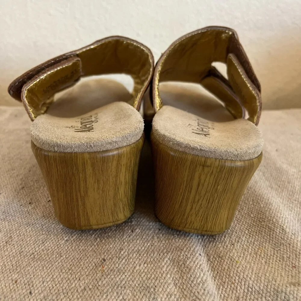 Alegria Woman's Linn Embroidered Bohemia Hippie Wedge Sandals Sz 10.5-11 - Picture 5 of 9